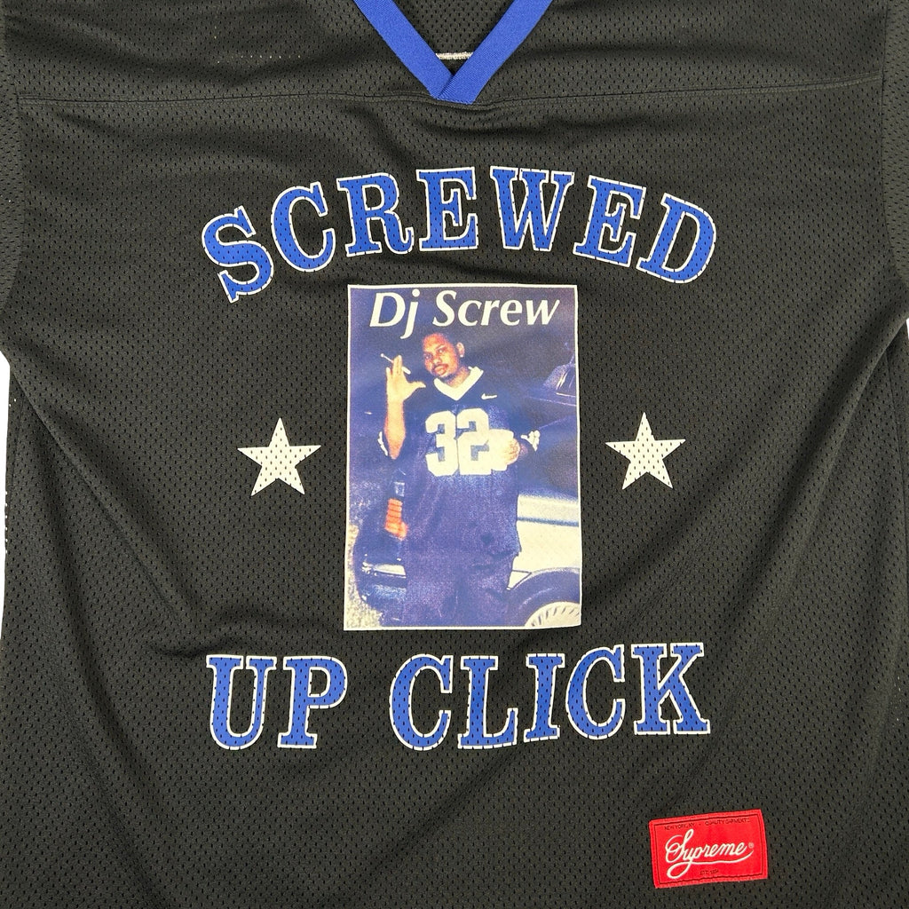 Supreme DJ Screw Football Jersey Black [USED] - L (Used)