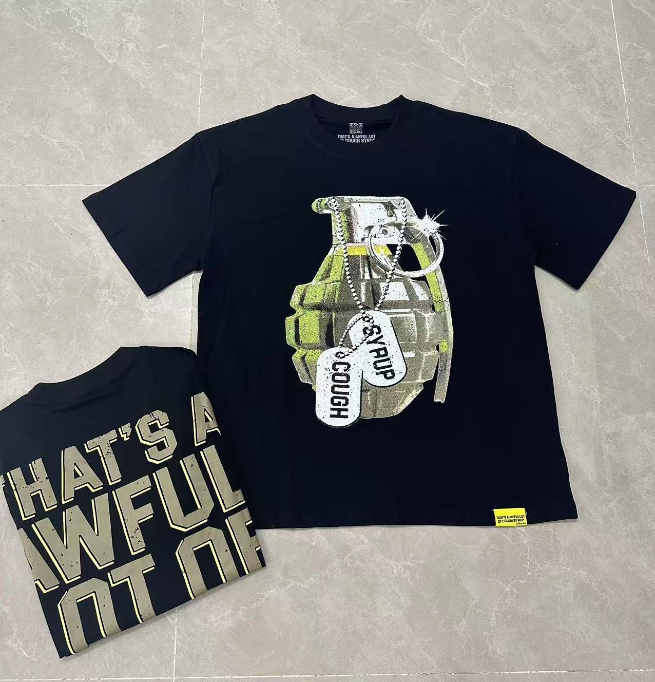 THAT'S A AWFUL LOT OF COUGH SYRUP Grenade Graphic T-Shirt — context