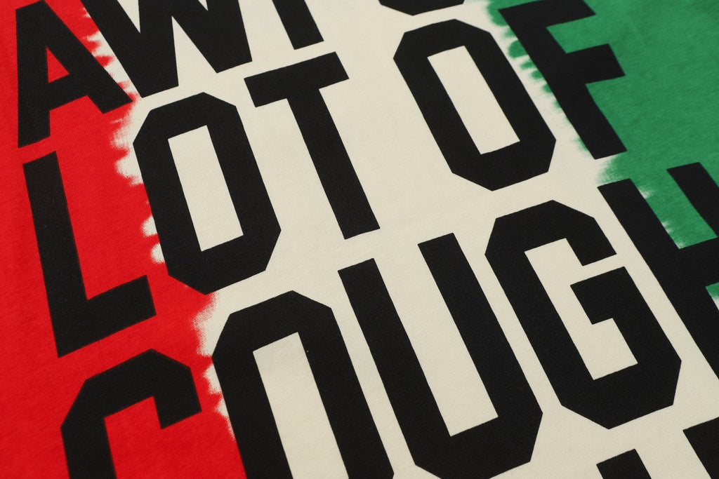 THAT'S A AWFUL LOT OF COUGH SYRUP Tri-Panel Graphic T-Shirt — detail