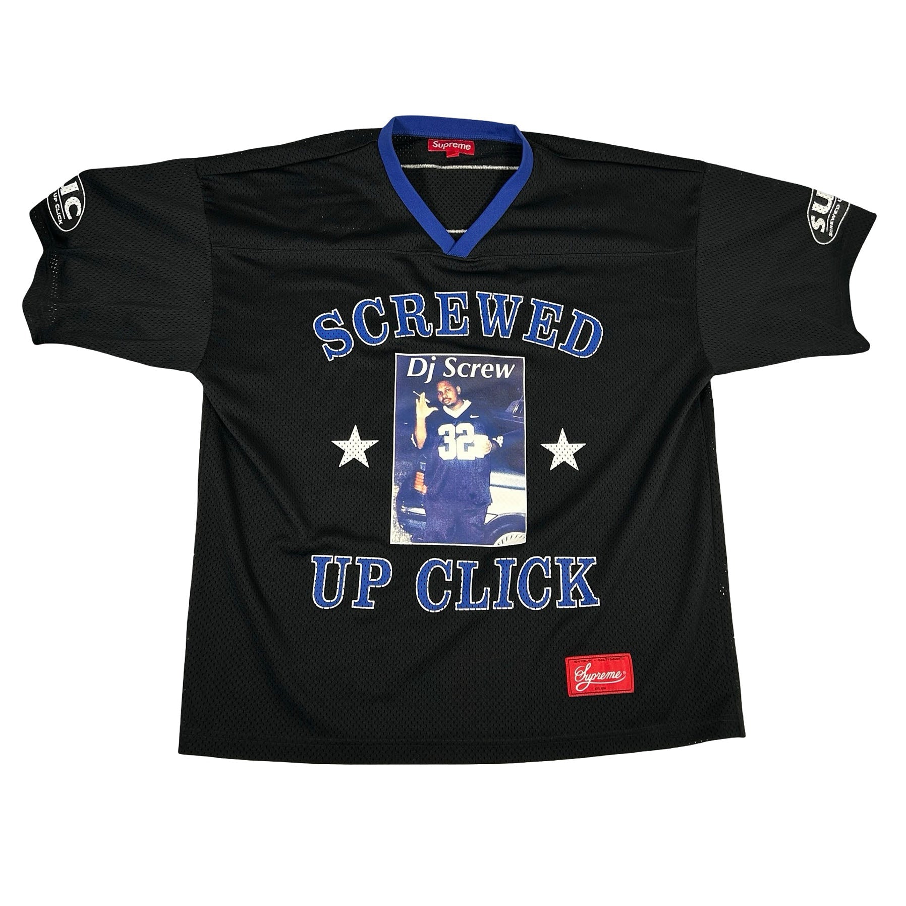 Supreme DJ Screw Football Jersey Black [USED] - L (Used)